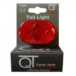 Světlo blikací zadní QT Cycle Tech 3-diody, červené