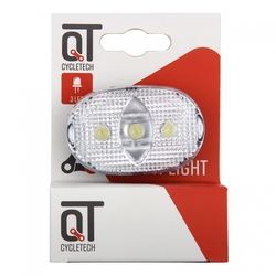 Světlo blikací přední QT Cycle Tech 3-diody, bílé