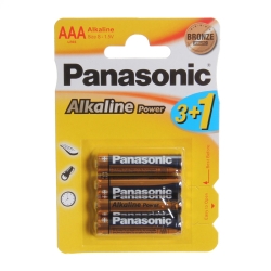 Baterie mikrotužková AAA LR03 Alkalika Panasonic blistr 4 ks