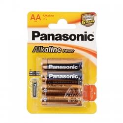 Baterie tužková AA LR6 Alkalika Panasonic blistr 4 ks