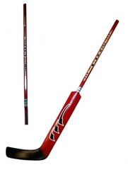 Hokejová hůl brankářská LION rovná barva červená délka 100 cm