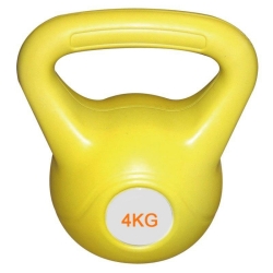 ČINKA KETTLEBELL PLAST LiveUp 4 kg žlutá