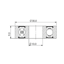 Ložisko kuličkové CB-067 6200 2RS  10x30x9