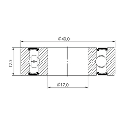 Ložisko kuličkové CB-108 6203 2RS  17x40x12