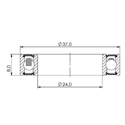 Ložisko kuličkové CB-162 MR24378 2RS  24x37x8