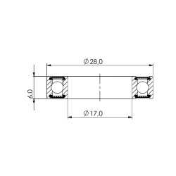 Ložisko kuličkové MAX CB-459  MR17286V  LLU  17x28x6