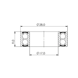 Ložisko kuličkové MAX CB-640  DR17289V double row  LLU  17x28x9