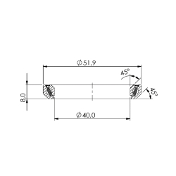 Ložisko hlavového složení CB-780 40,0x51,9x8  45°/45°