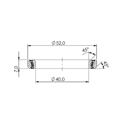 Ložisko hlavového složení CB-784  40,0x52,0x7  45°/45°