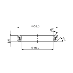 Ložisko hlavového složení CB-790  40,0x52,0x8  45/45°