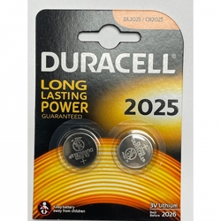 Baterie knoflíková CR 2025 Lithium Duracell blistr 2 ks