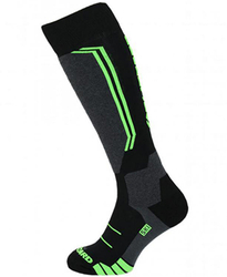 lyžařské ponožky BLIZZARD Allround wool ski socks, black/anthracite/green