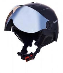 helma BLIZZARD Double Visor ski helmet, black matt, smoke lens, mirror
