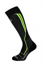 lyžařské ponožky TECNICA Merino 50 ski socks, black/neon yellow