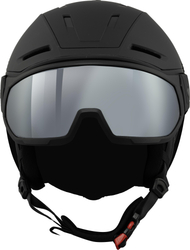 BLIZZARD Edge Visor ski helmet, black matt, orange lens, silver mirror S2