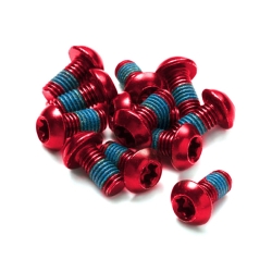 Šrouby na kotouče Reverse Steel M5 x 10 mm, Torx 25, 12 ks Red