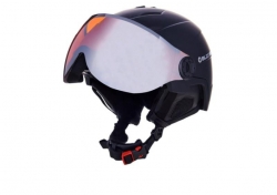 BLIZZARD BLIZZARD Double Visor ski helmet, black matt, orange lens, mirror