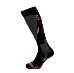 TECNICA Wool ski socks, black/orange