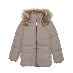 COLOR KIDS COLOR KIDS Jacket W. Fake Fur - Long, fossil, 2023