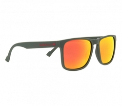 sluneční brýle RED BULL SPECT LEAP-006P, matt olive green rubber, brown with red mirror, CAT 3, 55-17-145