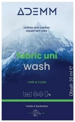 prací a čistící prostředky ADEMM Fabric Uni Wash 50 ml, CZ/SK/PL/HU/DE/EN