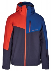 BLIZZARD BLIZZARD BLIZZARD Mens Ski Jacket Cervinia, grey/petroleum blue/red, size L, AKCE