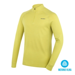 Pánská merino mikina Aron Zip M lime green ***ZDARMA DOPRAVA***