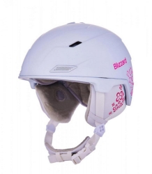 BLIZZARD BLIZZARD Viva Double ski helmet, white matt/magenta flowers