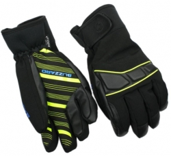 BLIZZARD BLIZZARD Profi ski gloves, black/neon yellow/blue