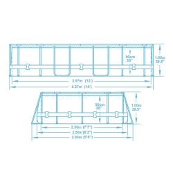 Bazén Power Steel Frame 4,27 x 2,5 x 1 m - 56620