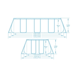 Bazén Power Steel Rattan 4,04 x 2,01 X 1 m - 56721