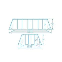 Bazén Power Steel Rattan 4,12 x 2,01 x 1,22 m - 56722