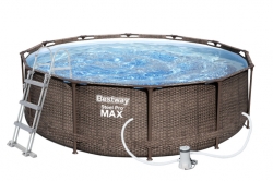 Bazén Steel Pro Max Rattan 3,66 x 1 m - 56709