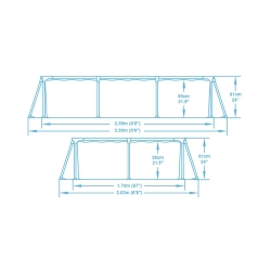 Bazén Steel Pro 2,59 x 1,7 x 0,61 m - 56403