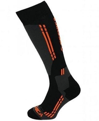 TECNICA Competition ski socks, black/anthracite/orange