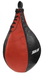 Boxovací hruška SPLIT SULOV, štípaná kůže černo-červená