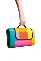 Pikniková deka barevné kostky 150 x 180 cm
