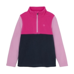 COLOR KIDS COLOR KIDS Fleece Pulli - Colorblock-741841.5381-Pink Glo, 24/25