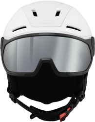 BLIZZARD W2W Edge Visor ski helmet, white matt, orange lens, silver mirror S2