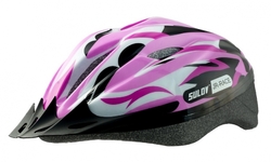 Dětská cyklo helma SULOV® JR-RACE-G, vel S/50-53cm, růžovo-zelená