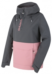 Dámská outdoor bunda Nabbi L dk. grey/pink ***ZDARMA DOPRAVA***