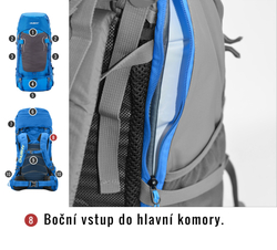 Batoh Expedice Rony 50l vínová ***ZDARMA DOPRAVA***