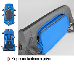 Batoh Expedice Rony 50l vínová ***ZDARMA DOPRAVA***