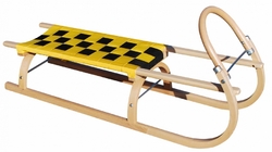 Dřevěné saně SULOV® 67, 110cm, žluto-černé