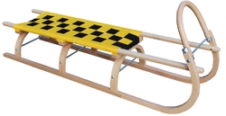 Dřevěné saně SULOV® 67, 125cm, žluto-černé