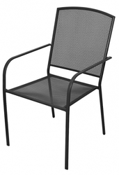 Zahradní židle, černá, 61x56x89 cm