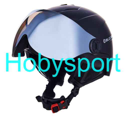 BLIZZARD Double Visor ski helmet, black matt, smoke lens, silver mirror S2